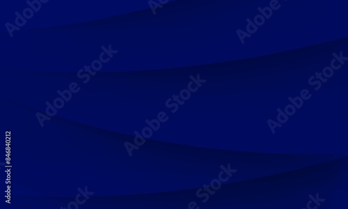 Abstract curve blue color dark background. Dynamic soft shapes composition.