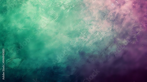 Green purple cyan grainy color gradient background glowing noise texture cover header poster design © Best Designs