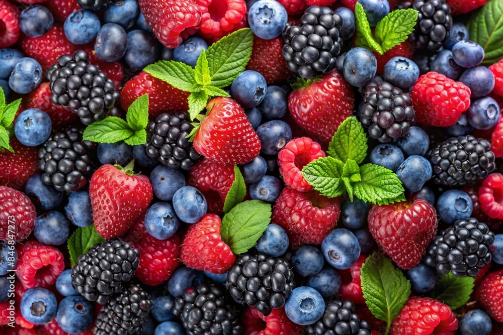 Background of mixed blackberries, raspberries, and blueberries Background of mixed blackberries, raspberries, and blueberries