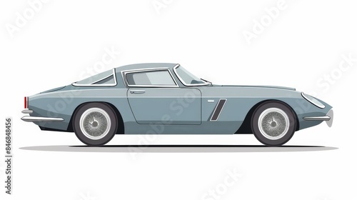 Car side view illustration on a white background.
