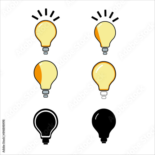 bulb icon with bulb logo