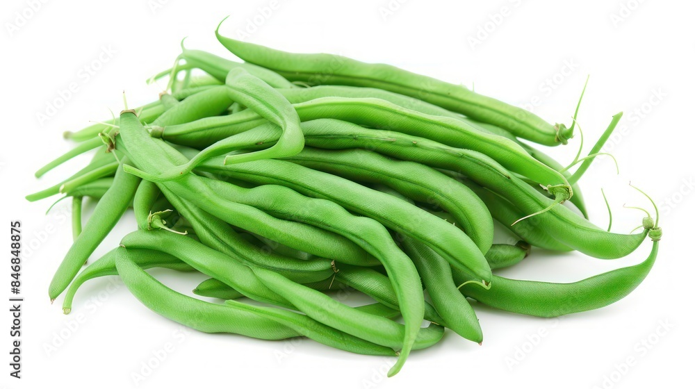 Green bean isolated white background Green bean isolated white background