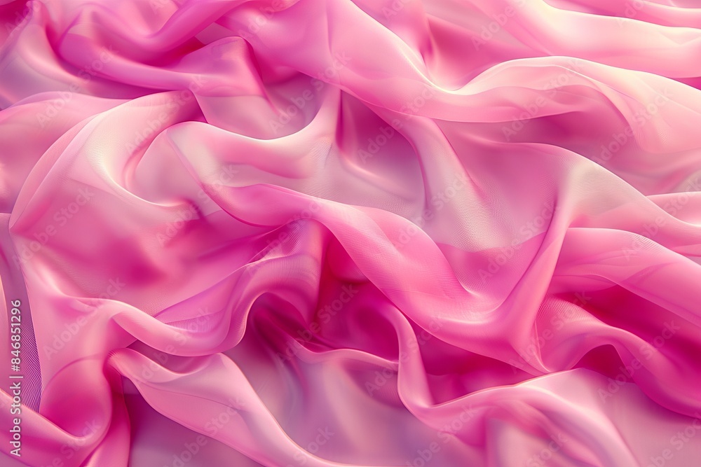 Obraz premium Soft pastel silk waves calming abstract background with ample space for text placement