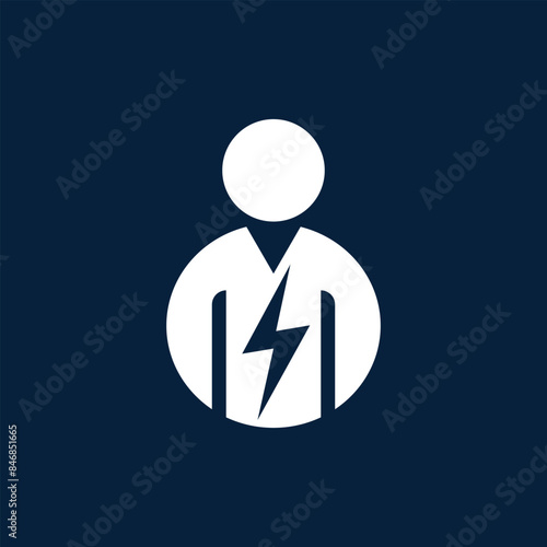 Power Supply Service Logo, Electric Logo. Linear Light Bulb with Initial Letter E inside. Usable for Business, Electricity, Industrial and Technology Logos. Flat Vector Logo Design Template Element.