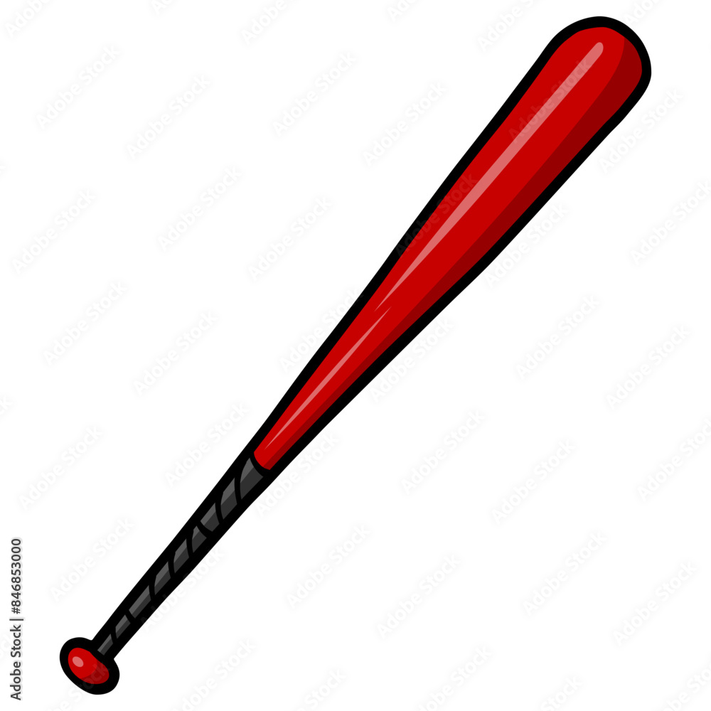 Baseball Bat Vector Illustration Red Baseball Bat Vector Illustration Red