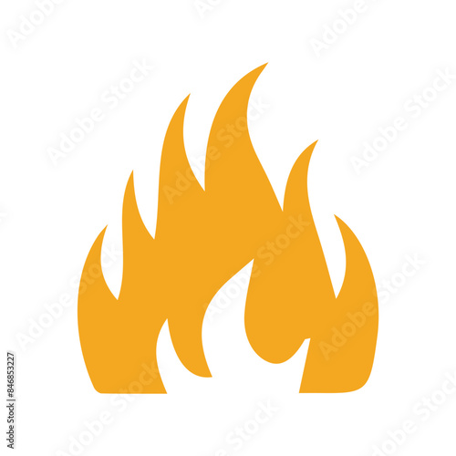 Fire Flames with Bright Orange Blazing vector