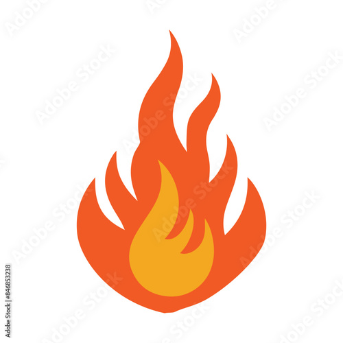Fire Flames with Bright Orange Blazing vector