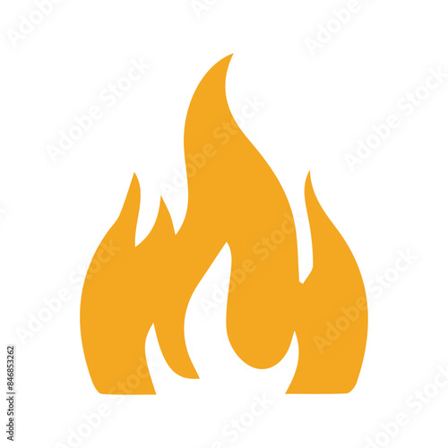 Fire Flames with Bright Orange Blazing vector
