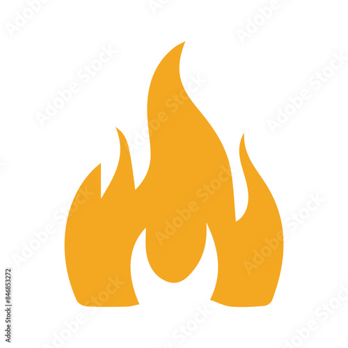 Fire Flames with Bright Orange Blazing vector