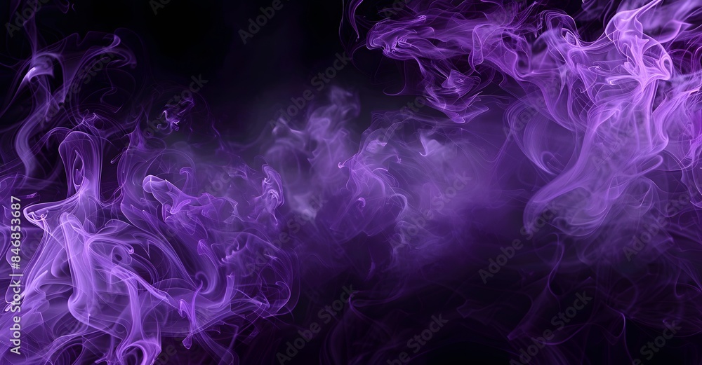 Violet smoke rings on a black background Violet smoke rings on a black background