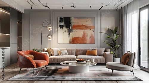 Maximalist Living Room with...