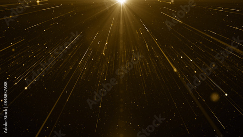 Gold particles golden dust bokeh event awards trailer titles cinematic concert openers luxury celebration background © xleviathanx