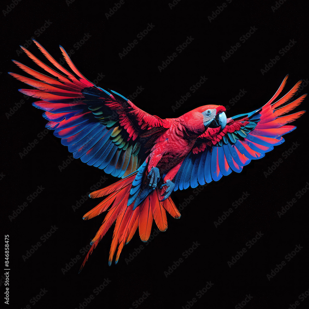 Fototapeta premium parrot in flight