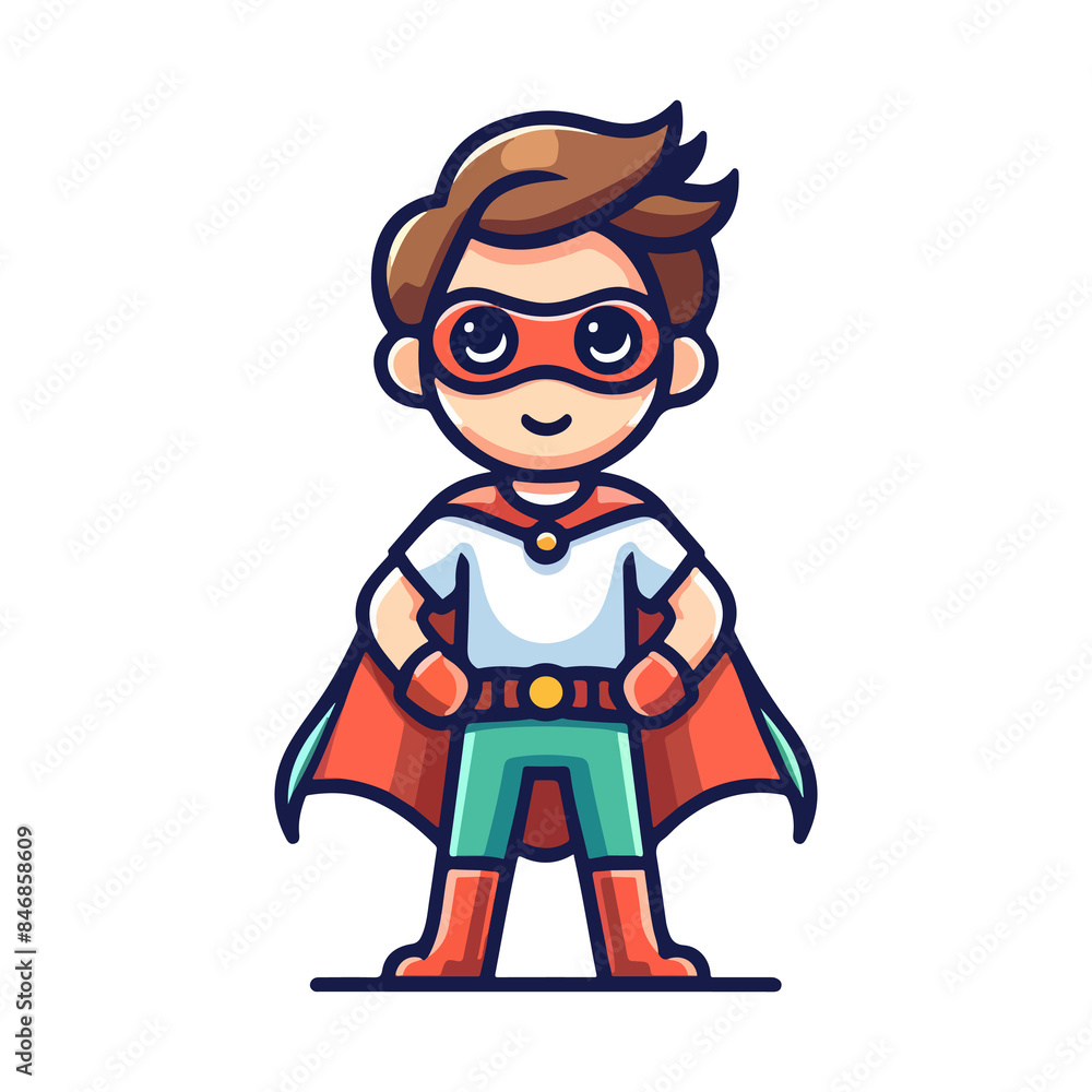 cute child hero icon character cute child hero icon character