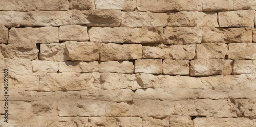 seamless limestone texture of a stone wall featuring a large rock
