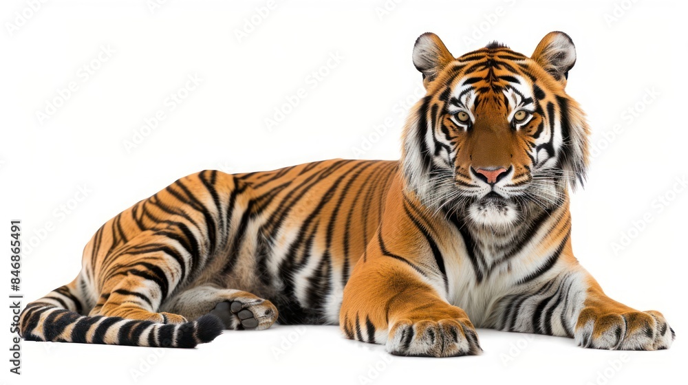 Fototapeta premium Tiger isolated white background