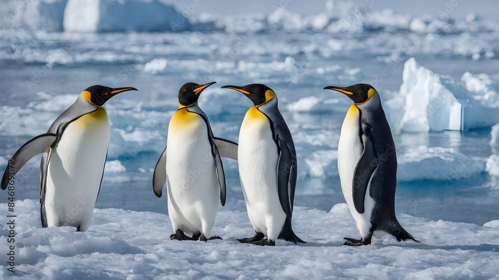 Fototapeta premium king penguin in polar regions