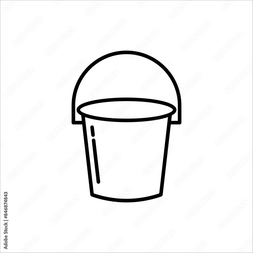 Bucket icon. Bucket Vector illustration isolated on white background Bucket icon. Bucket Vector illustration isolated on white background
