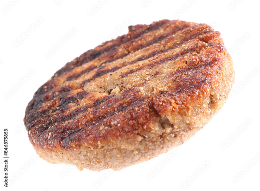 Tasty fried vegetarian cutlet isolated on white Tasty fried vegetarian cutlet isolated on white