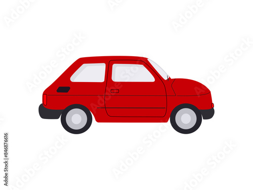 Isolated red car toy for kids - Vector