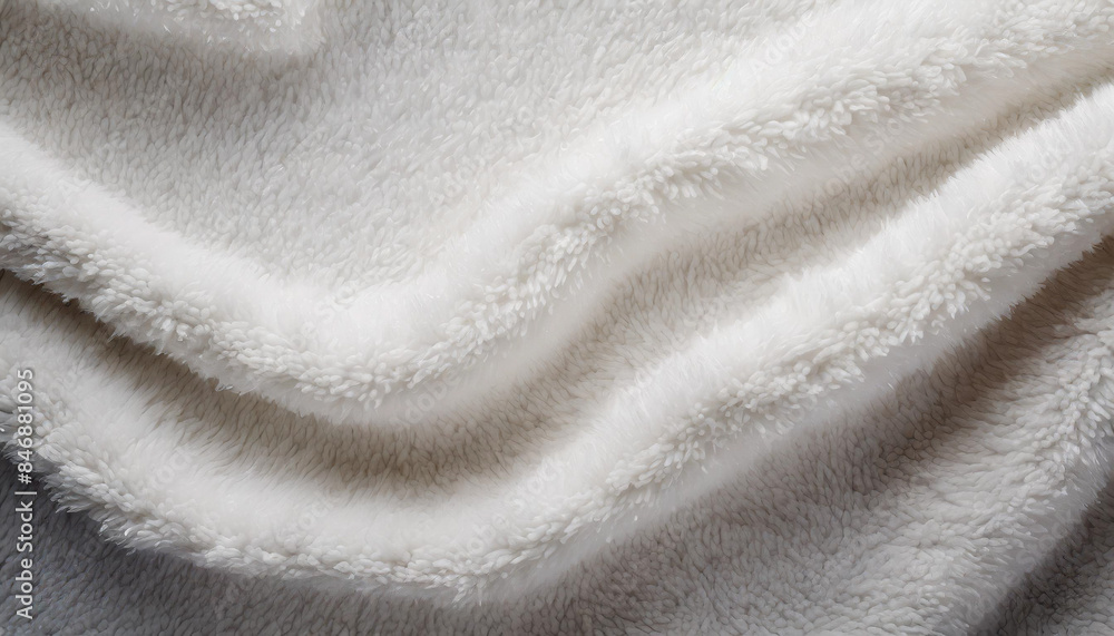 white plush fleece fabric texture, highlighting its soft, cozy, and warm qualities. Perfect for illustrating comfort, warmth, and the luxurious feel of high-quality fleece material white plush fleece fabric texture, highlighting its soft, cozy, and warm qualities. Perfect for illustrating comfort, warmth, and the luxurious feel of high-quality fleece material