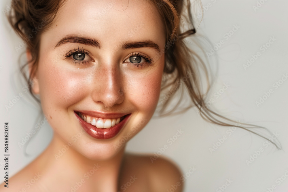 beautiful, cute woman, take care of her nails, beauty, white backdrop, portrait of looking straight into the camera, white bright background beautiful, cute woman, take care of her nails, beauty, white backdrop, portrait of looking straight into the camera, white bright background
