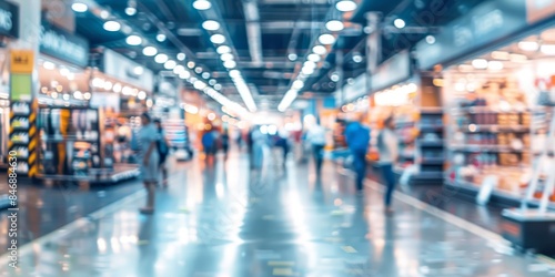 Wallpaper Mural Blurred image of people walking in a shopping mall Torontodigital.ca