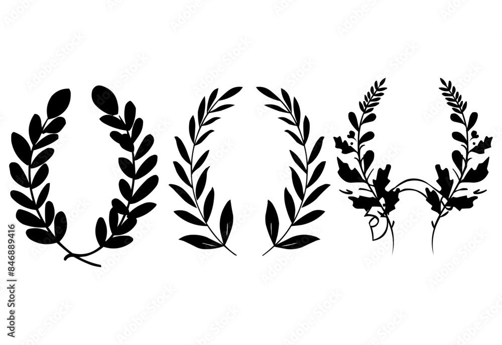 Set of hand drawn vector circular decorative elements for your design Set of hand drawn vector circular decorative elements for your design