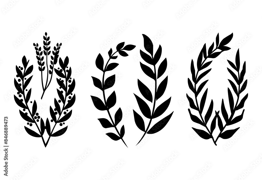 Set of hand drawn vector circular decorative elements for your design Set of hand drawn vector circular decorative elements for your design