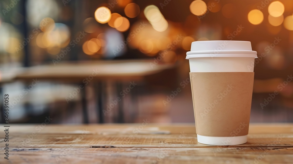 disposable cup for coffee or tea in cafe Hot coffee in white paper cup isolated on wood table background Blank paper cup of coffee in a coffee shop for the application logo coffe paper : Generative AI disposable cup for coffee or tea in cafe Hot coffee in white paper cup isolated on wood table background Blank paper cup of coffee in a coffee shop for the application logo coffe paper : Generative AI