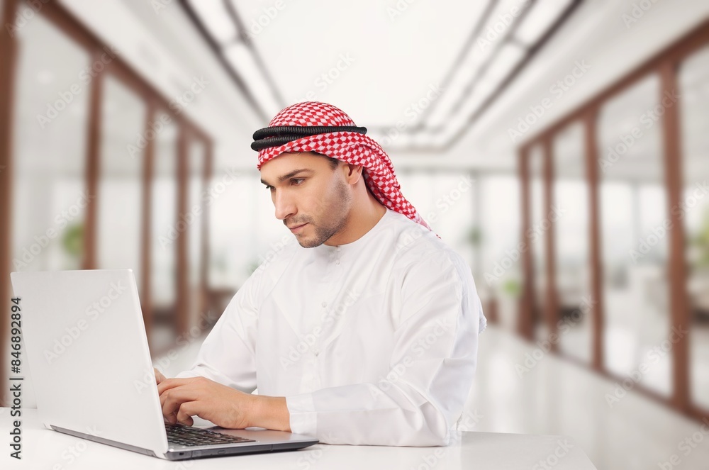 Portrait of Middle Eastern Working in office Portrait of Middle Eastern Working in office