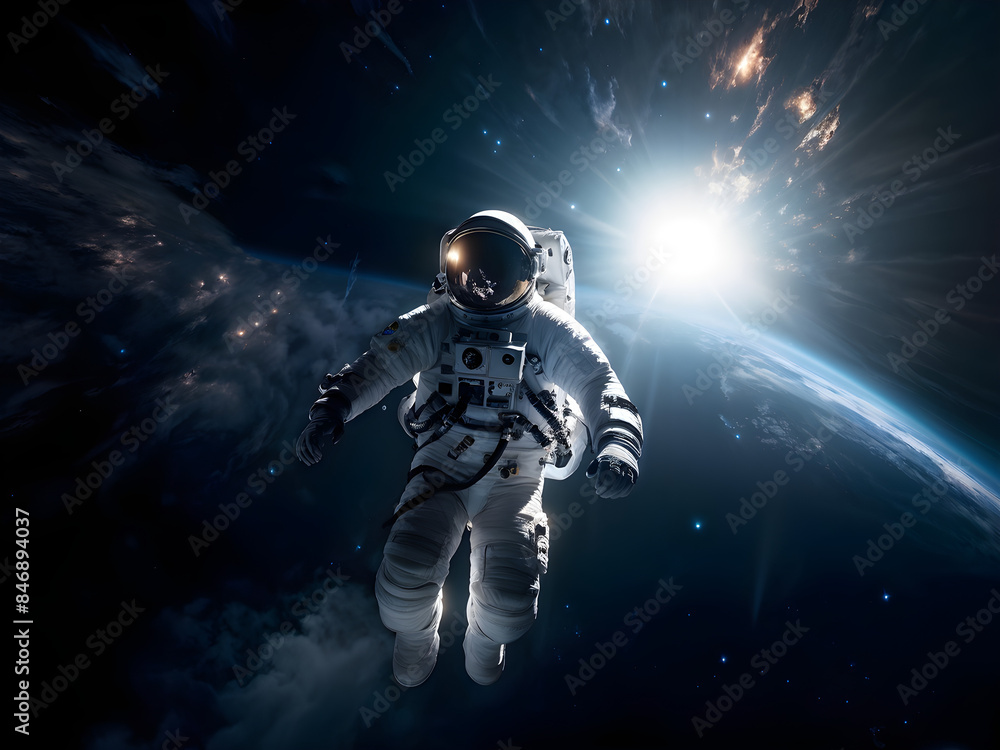Realistic sci-fi space movie style, the astronaut encounters a giant black hole and enters a new world. Realistic sci-fi space movie style, the astronaut encounters a giant black hole and enters a new world.
