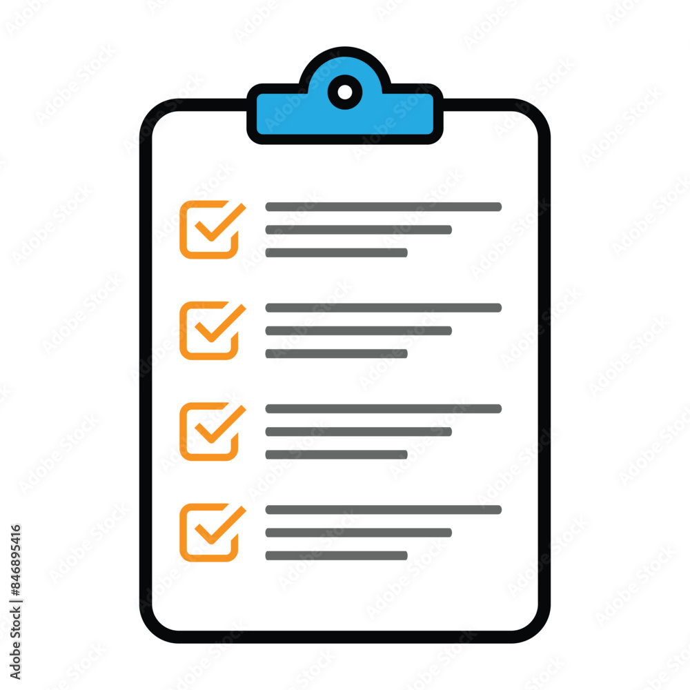 checklist icon with clipboard. check list line icon with clip board form and survey checklist. vector illustration on transparent background. checklist icon with clipboard. check list line icon with clip board form and survey checklist. vector illustration on transparent background.