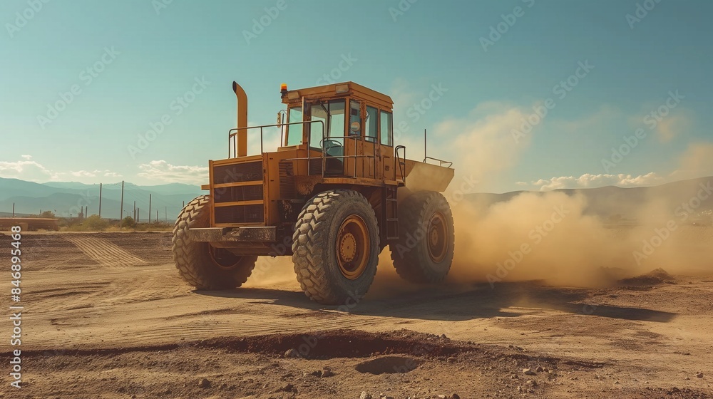 Heavy Machinery Operating on Construction Site Heavy Machinery Operating on Construction Site