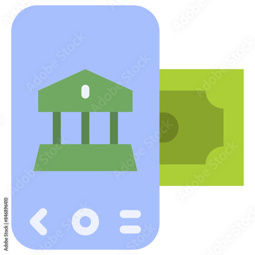 mobile banking flat icon
