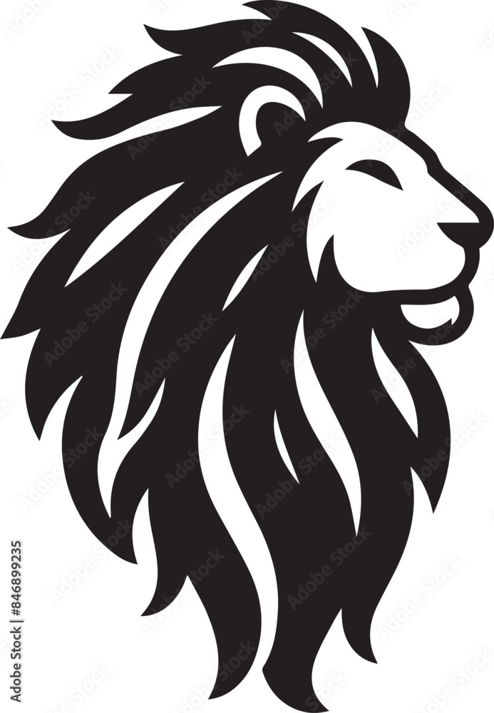 Fototapeta premium lion head silhouette