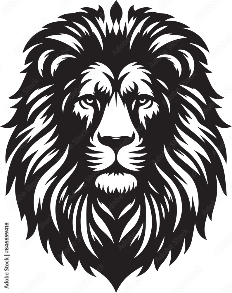lion head silhouette lion head silhouette