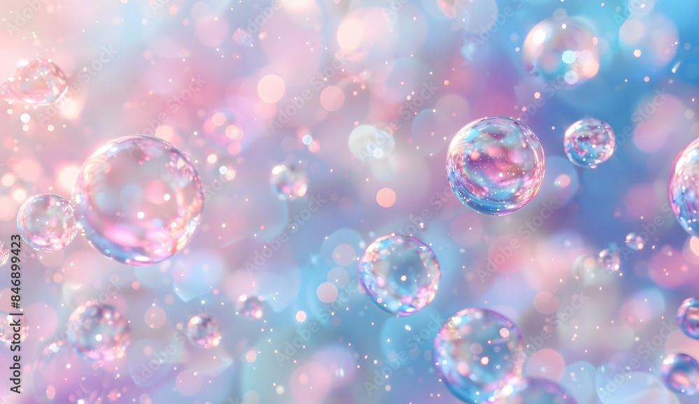 Beautiful abstract dream background with bubbles in pink and blue colors Beautiful abstract dream background with bubbles in pink and blue colors