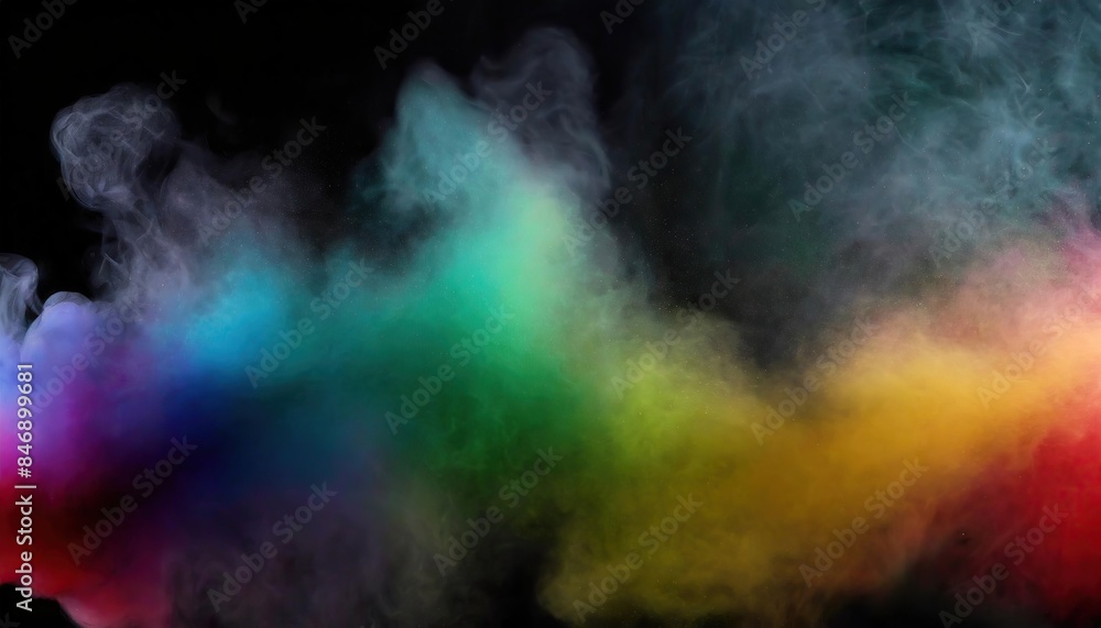 Mist Floating on Rainbow Coloured Smoke Mist Floating on Rainbow Coloured Smoke