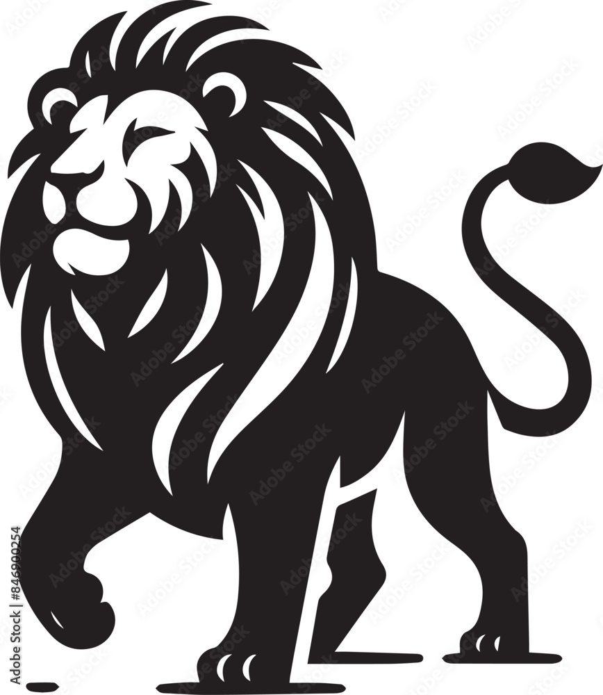 lion head silhouette lion head silhouette