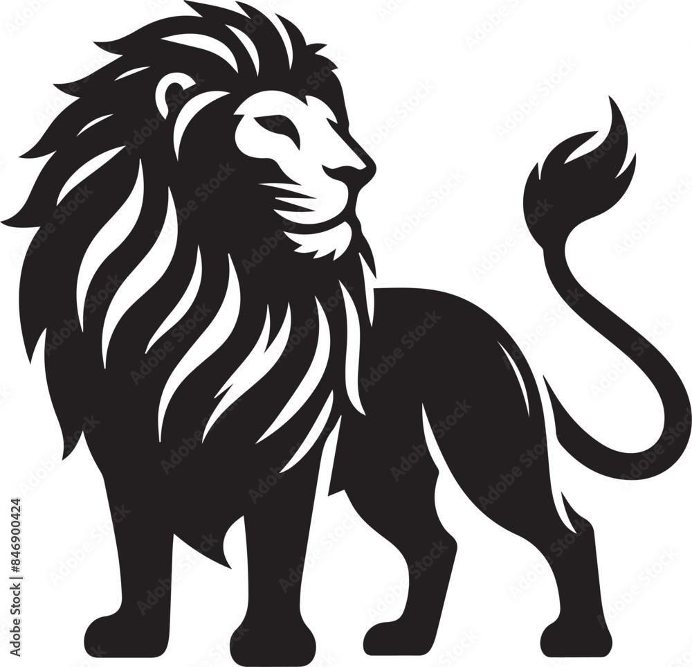 lion head silhouette lion head silhouette