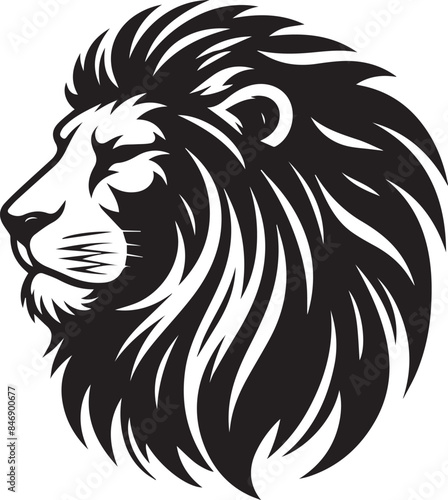 Wallpaper Mural lion head silhouette Torontodigital.ca