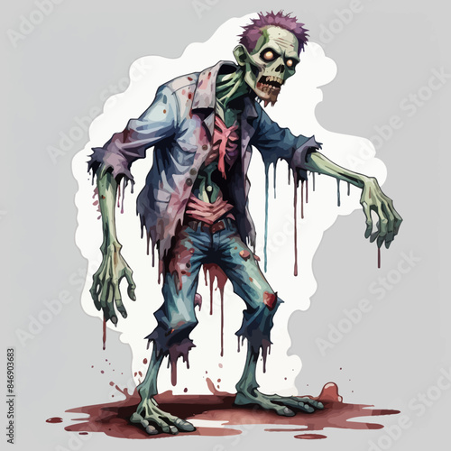 Zombie Ilustration Design Very terrifying