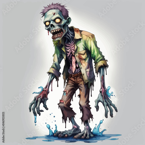Zombie Ilustration Design Very terrifying