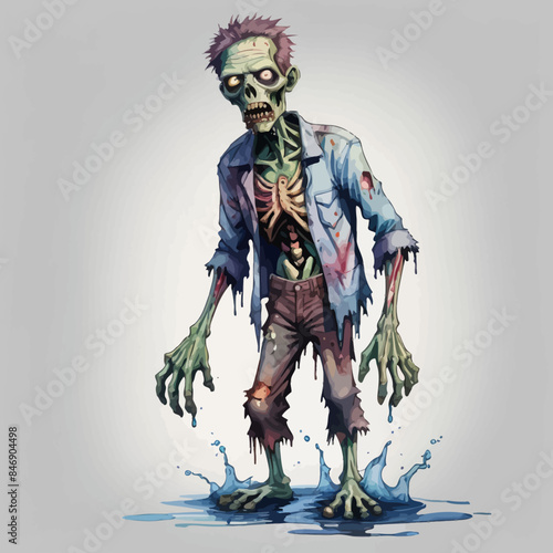 Zombie Ilustration Design Very terrifying