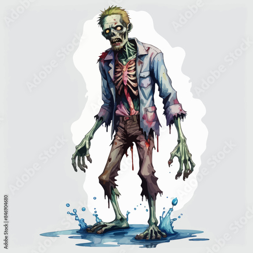 Zombie Ilustration Design Very terrifying