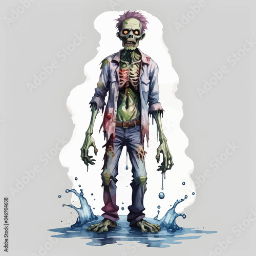 Zombie Ilustration Design Very terrifying