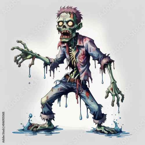 Zombie Ilustration Design Very terrifying