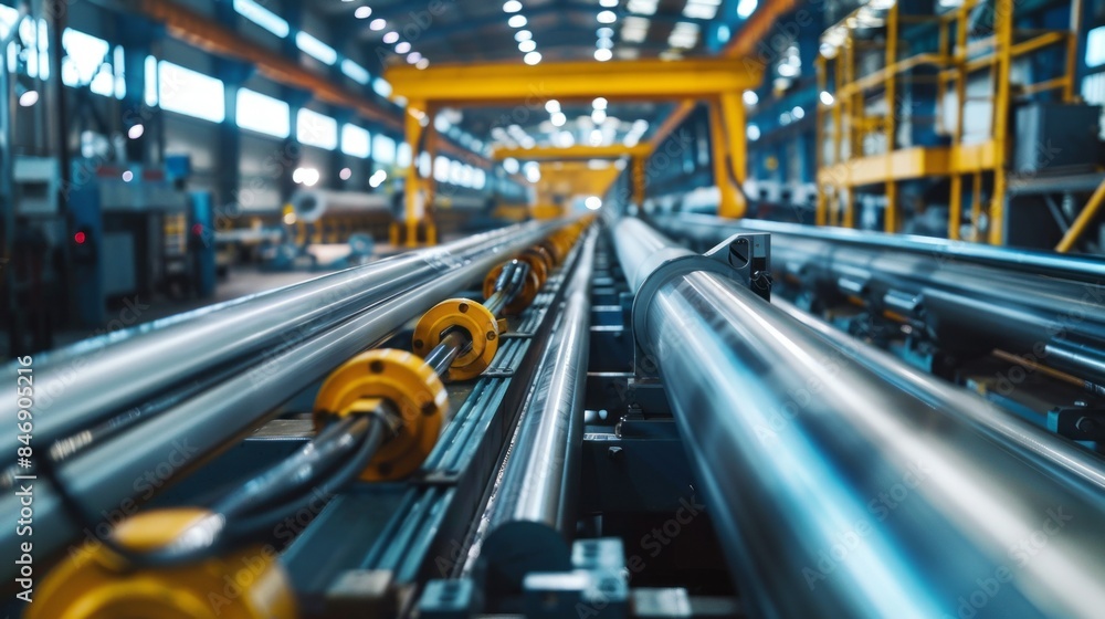 A factory with a lot of pipes and machinery A factory with a lot of pipes and machinery