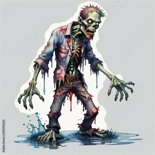 Zombie Ilustration Design Very terrifying